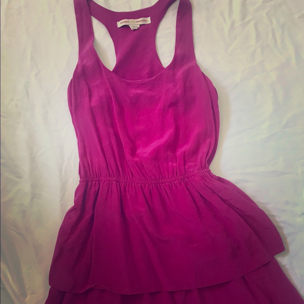 Hot pink summer dress.  Vacation, beach, Pool.